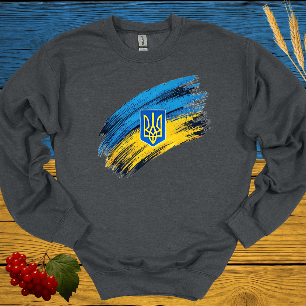 Tryzub on the Flag Sweatshirt