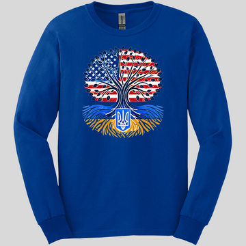 Nations United: Ukraine & USA Long Sleeve Tee