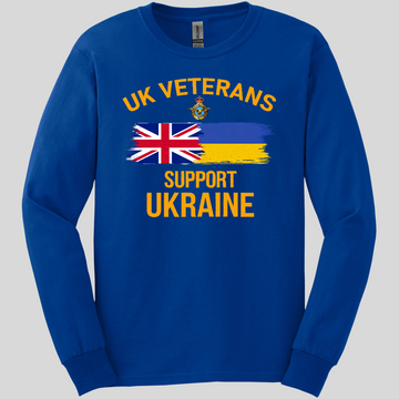 UK Veterans Support Ukraine Long Sleeve Tee