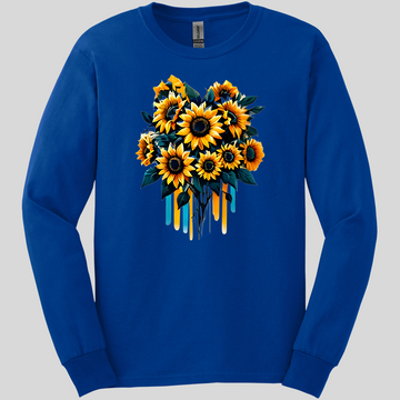 Ukrainian Sunflowers Long Sleeve Tee