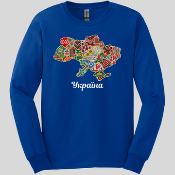 Vyshyvanka Map Long Sleeve Tee