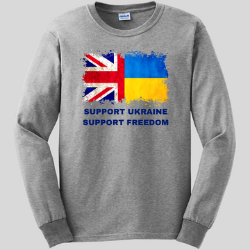 Support Ukraine Support Freedom UK Long Sleeve Tee