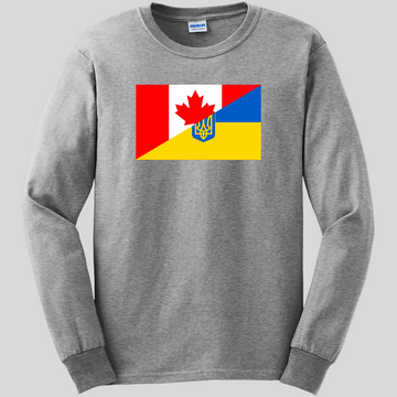 Canadian-Ukrainian Flag Long Sleeve Tee