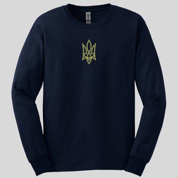 Blue and Yellow Trident Long Sleeve Tee