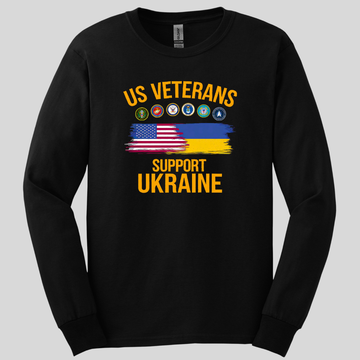 US Veterans Support Ukraine Long Sleeve Tee