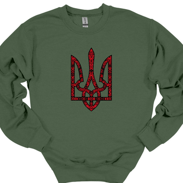 Black & Red Tryzub Sweatshirt