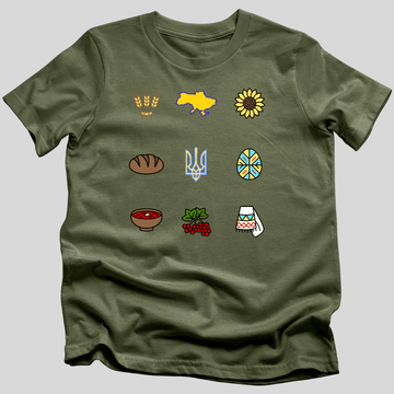 Ukrainian Cultural Symbols T-Shirt