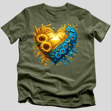 Radiant Ukrainian Heart T-Shirt