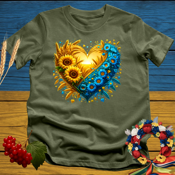 Radiant Ukrainian Heart T-Shirt
