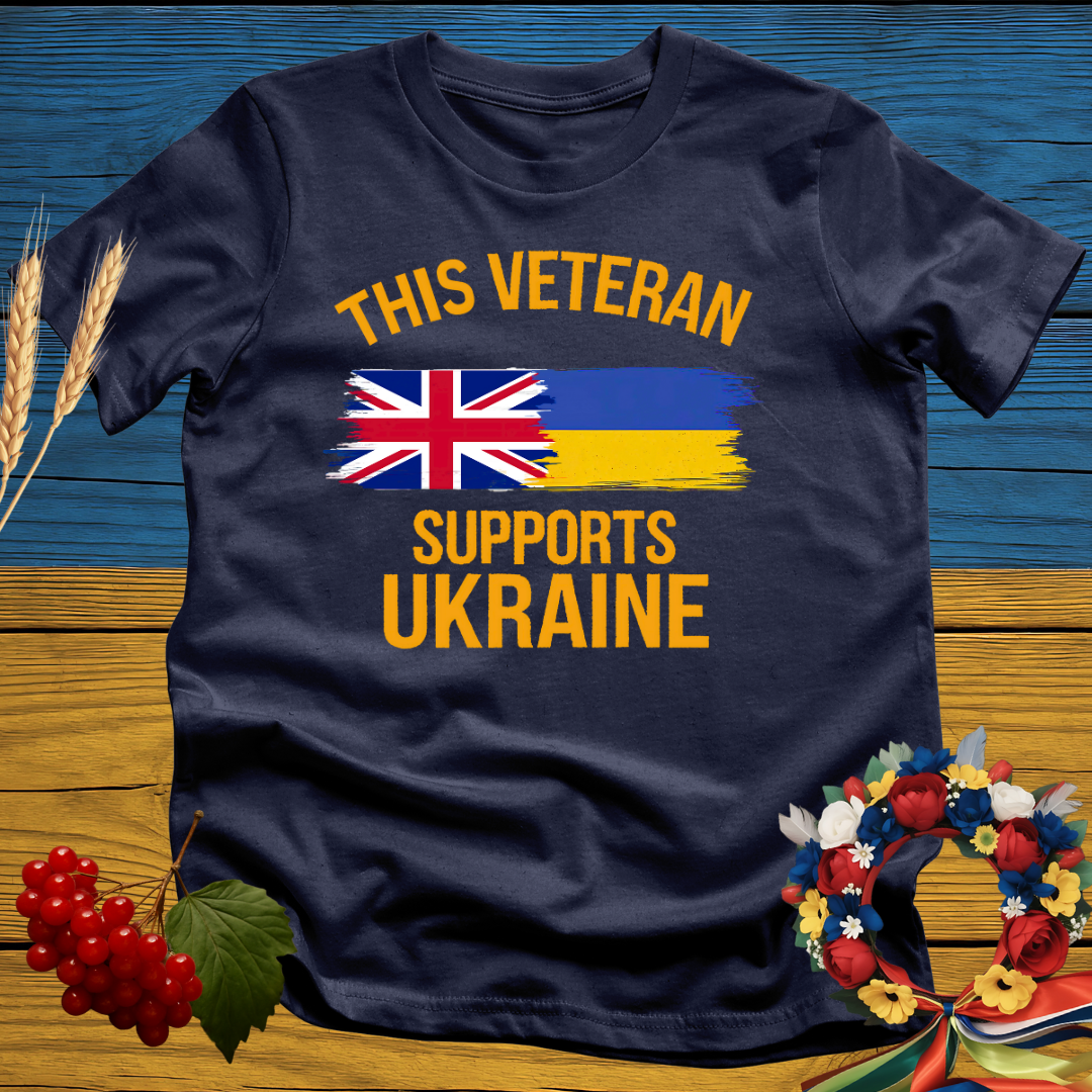 This UK Veteran Supports Ukraine T-Shirt