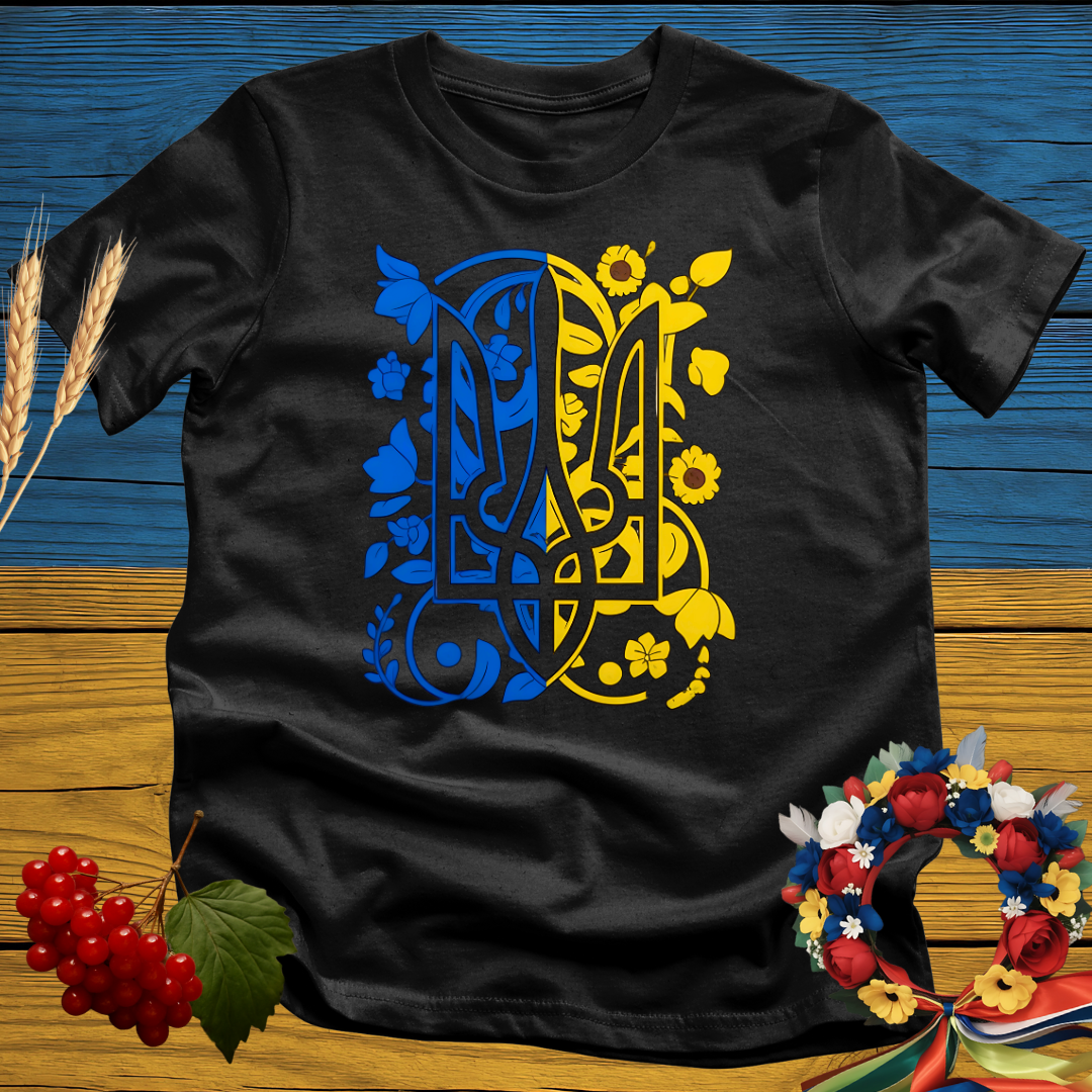Floral Tryzub: Blossom of Ukraine T-Shirt