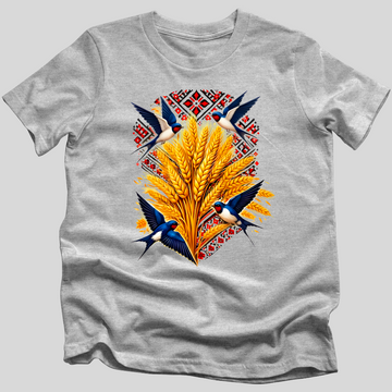 Swallows Over Golden Wheat T-Shirt