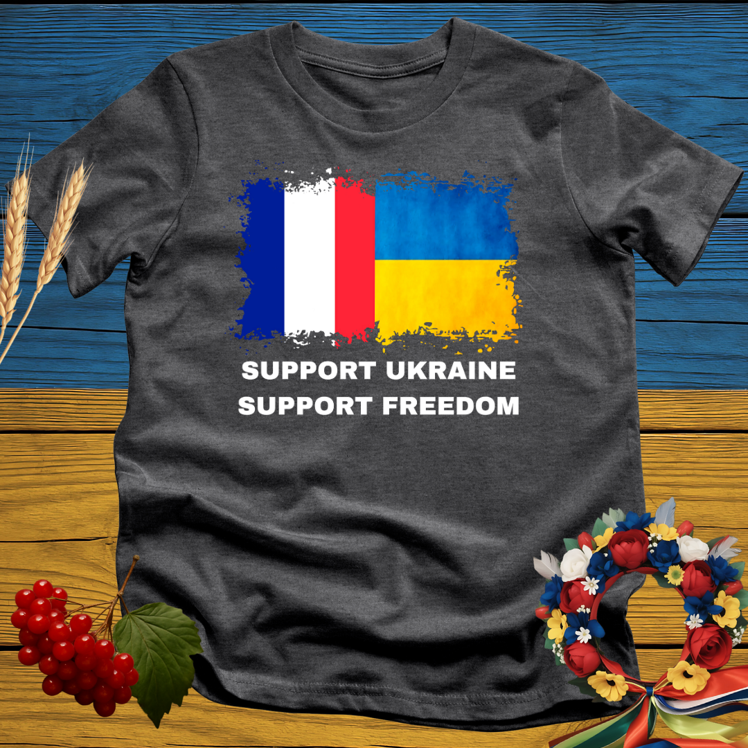 Support Ukraine, Support Freedom (France) T-Shirt