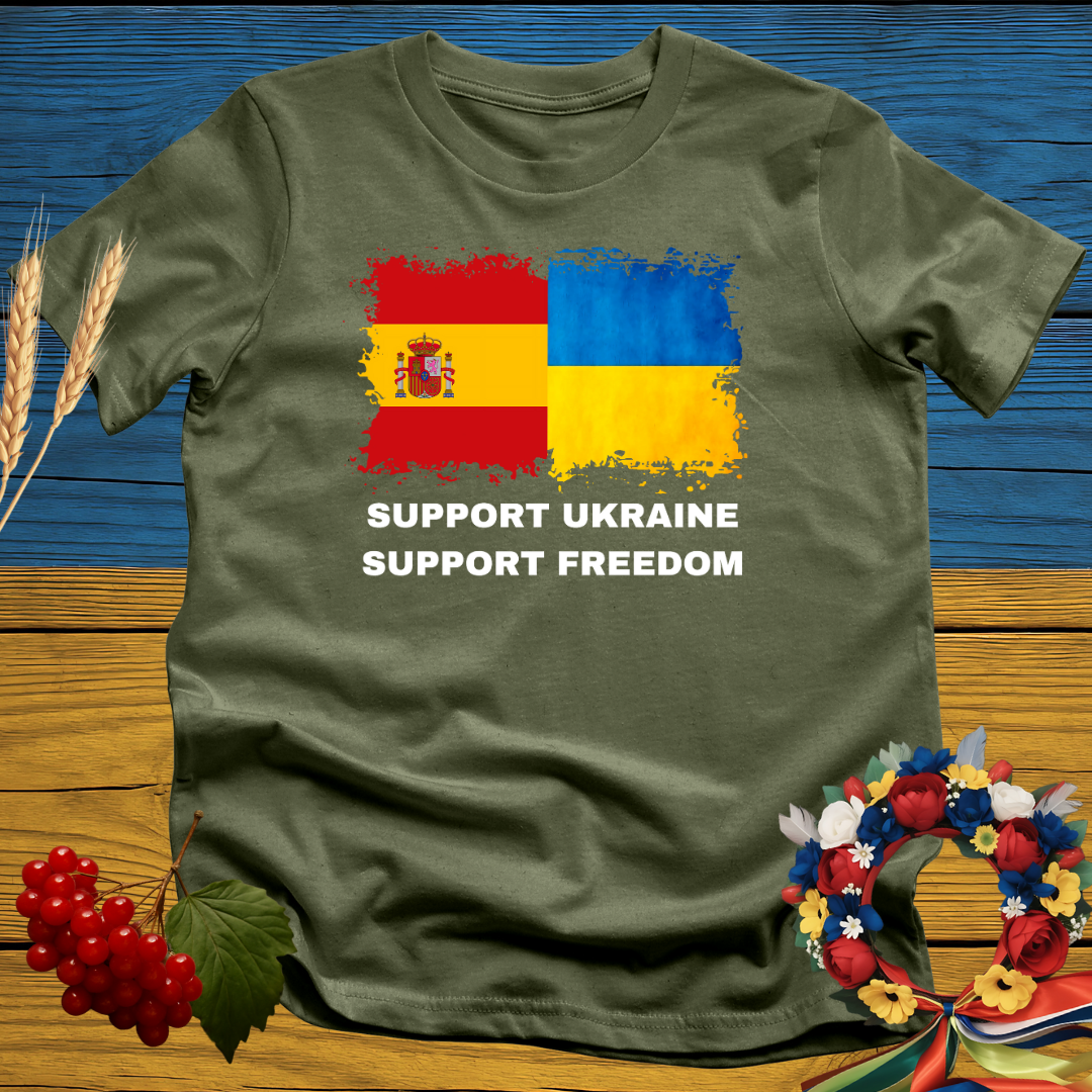 Support Ukraine, Support Freedom (Spain) T-Shirt