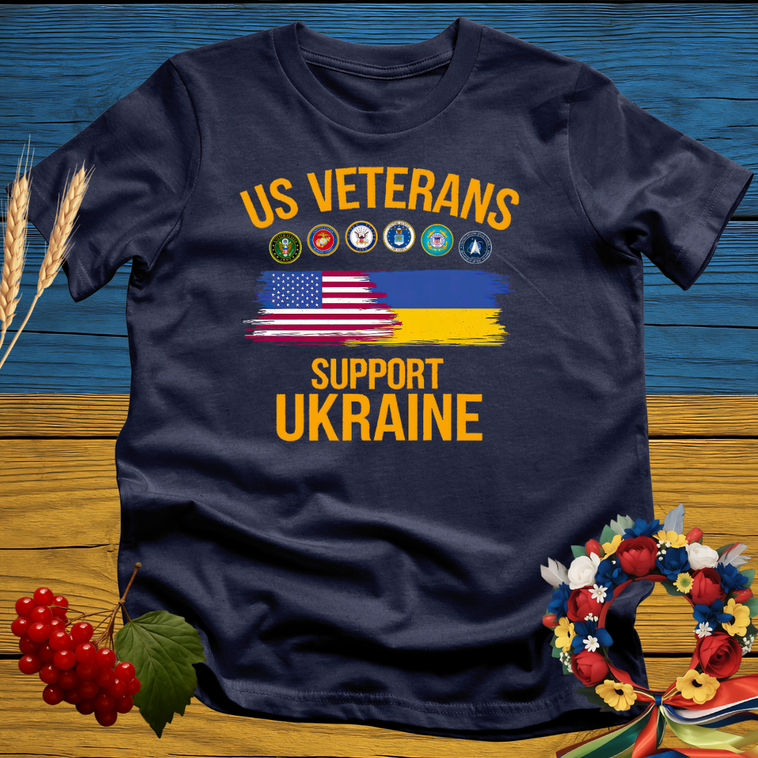 US Veterans Support Ukraine T-Shirt