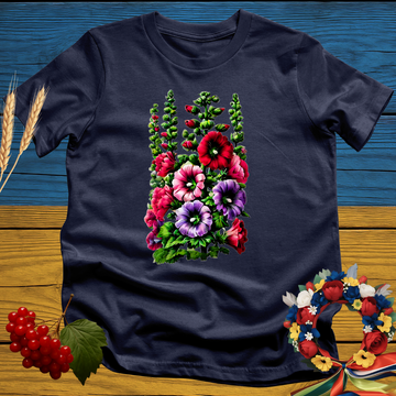 Vibrant Hollyhock Harmony T-Shirt