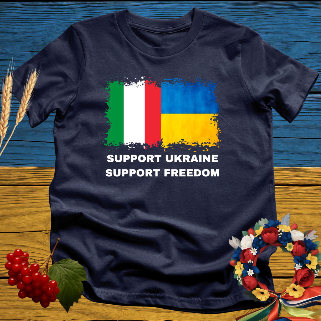 Support Ukraine, Support Freedom (Italy) T-Shirt
