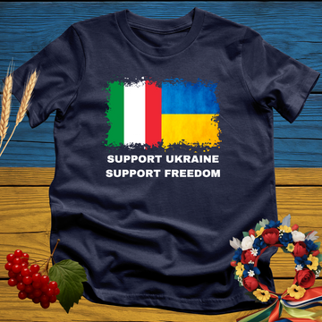 Support Ukraine, Support Freedom (Italy) T-Shirt