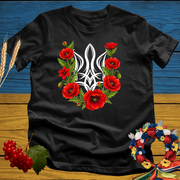Ukrainian Poppy Embrace T-Shirt