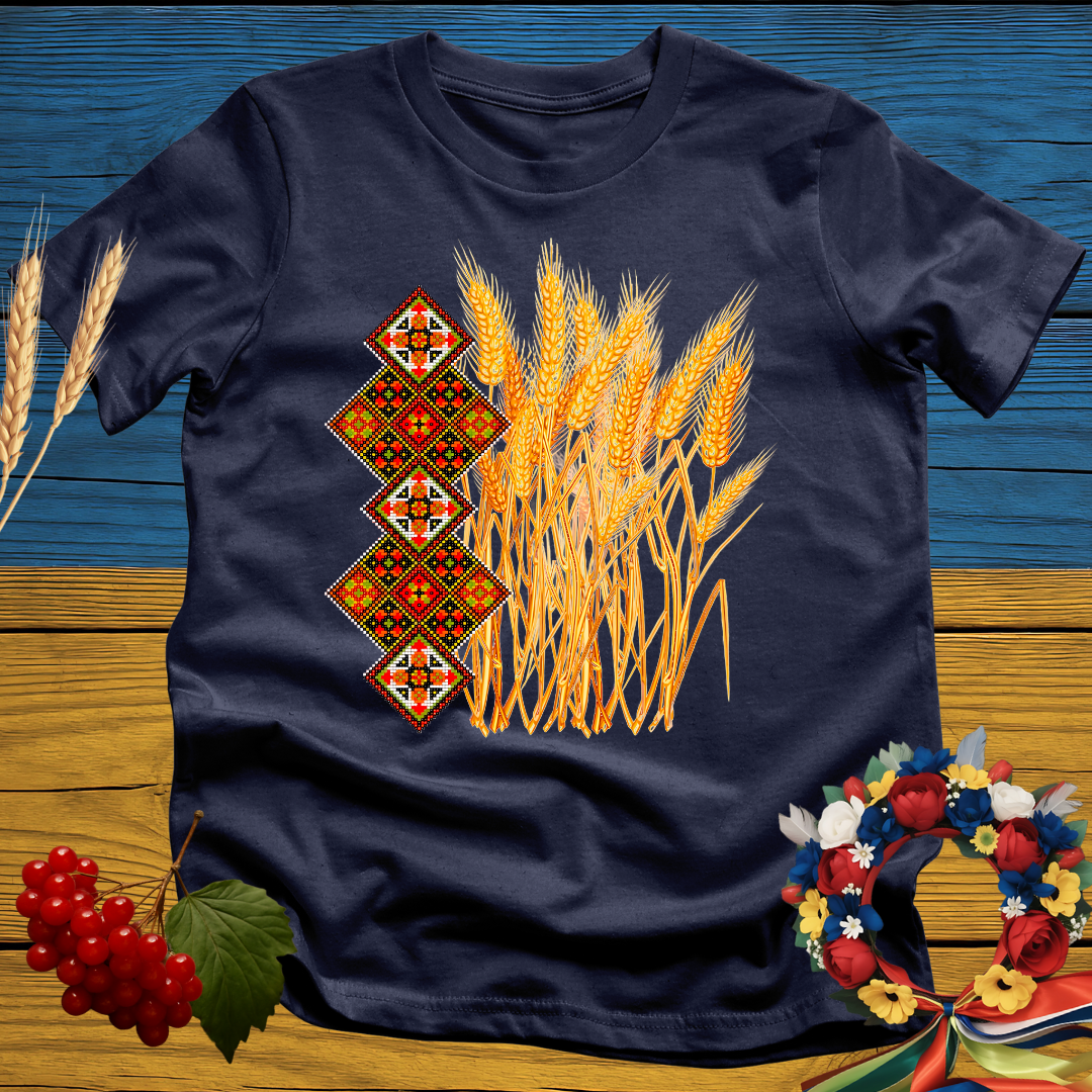 Wheat and Embroidery T-Shirt