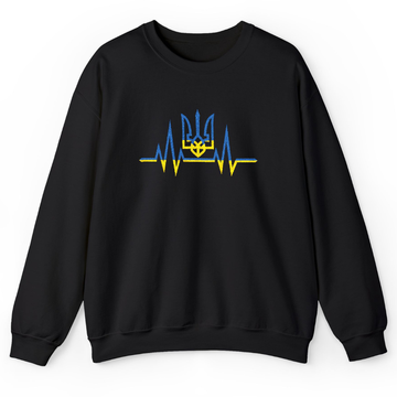 Embroidered Heartbeat of Ukraine Sweatshirt