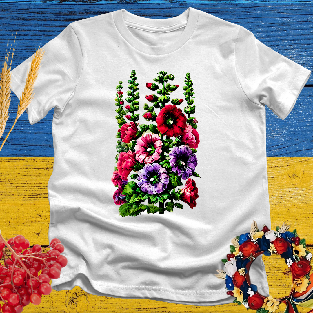 Vibrant Hollyhock Harmony T-Shirt