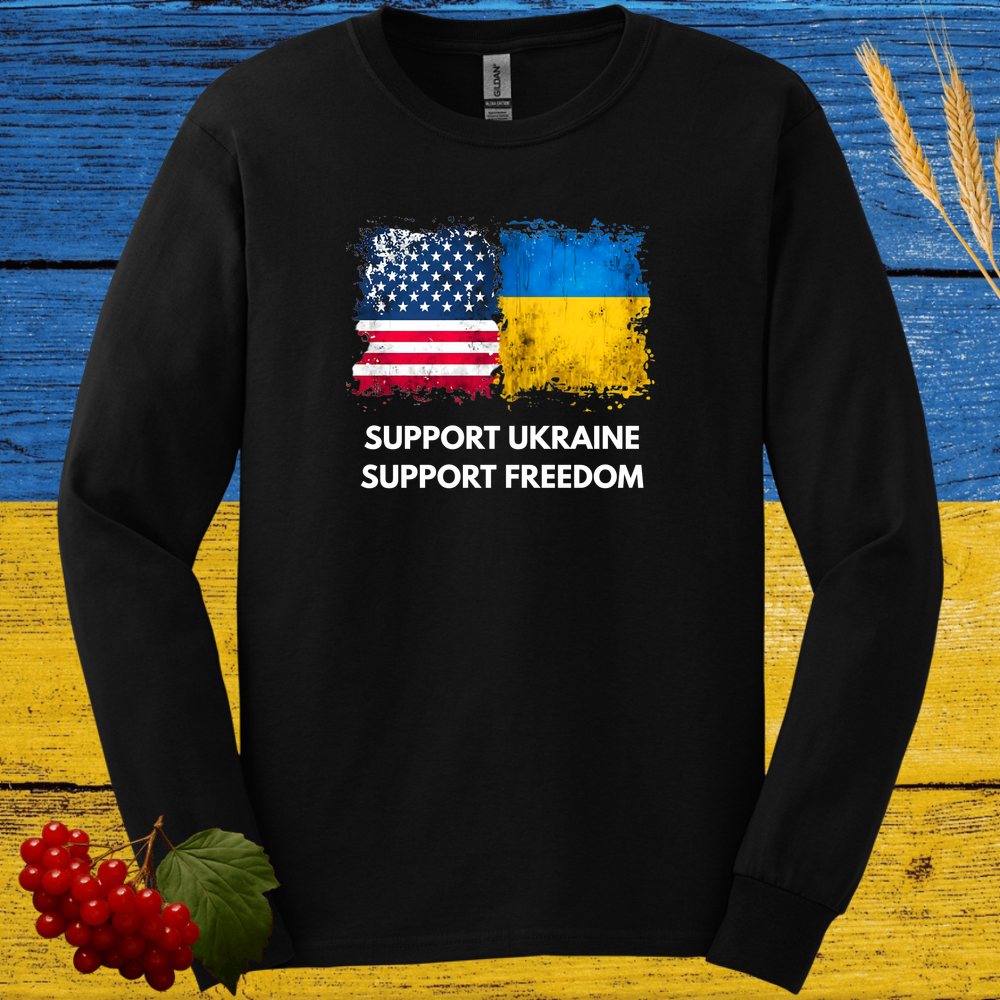 Support Ukraine, Support Freedom Long Sleeve Tee
