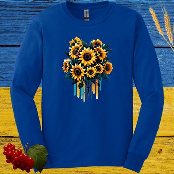 Ukrainian Sunflowers Long Sleeve Tee