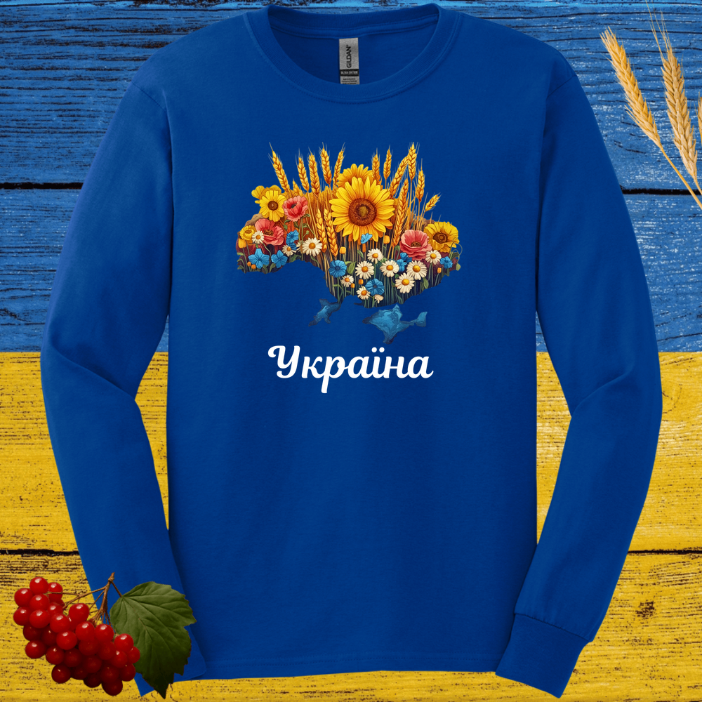 Blooming Ukraine Long Sleeve Tee