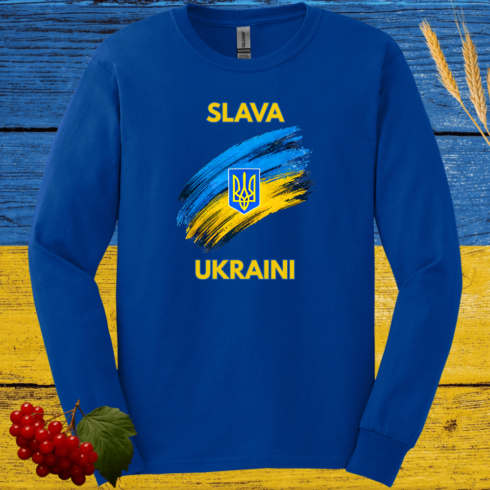 Slava Ukraini Graphic Long Sleeve Tee