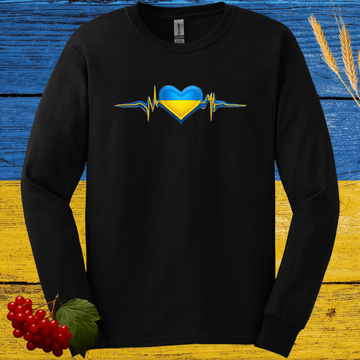 Ukrainian Heartbeat Long Sleeve Tee