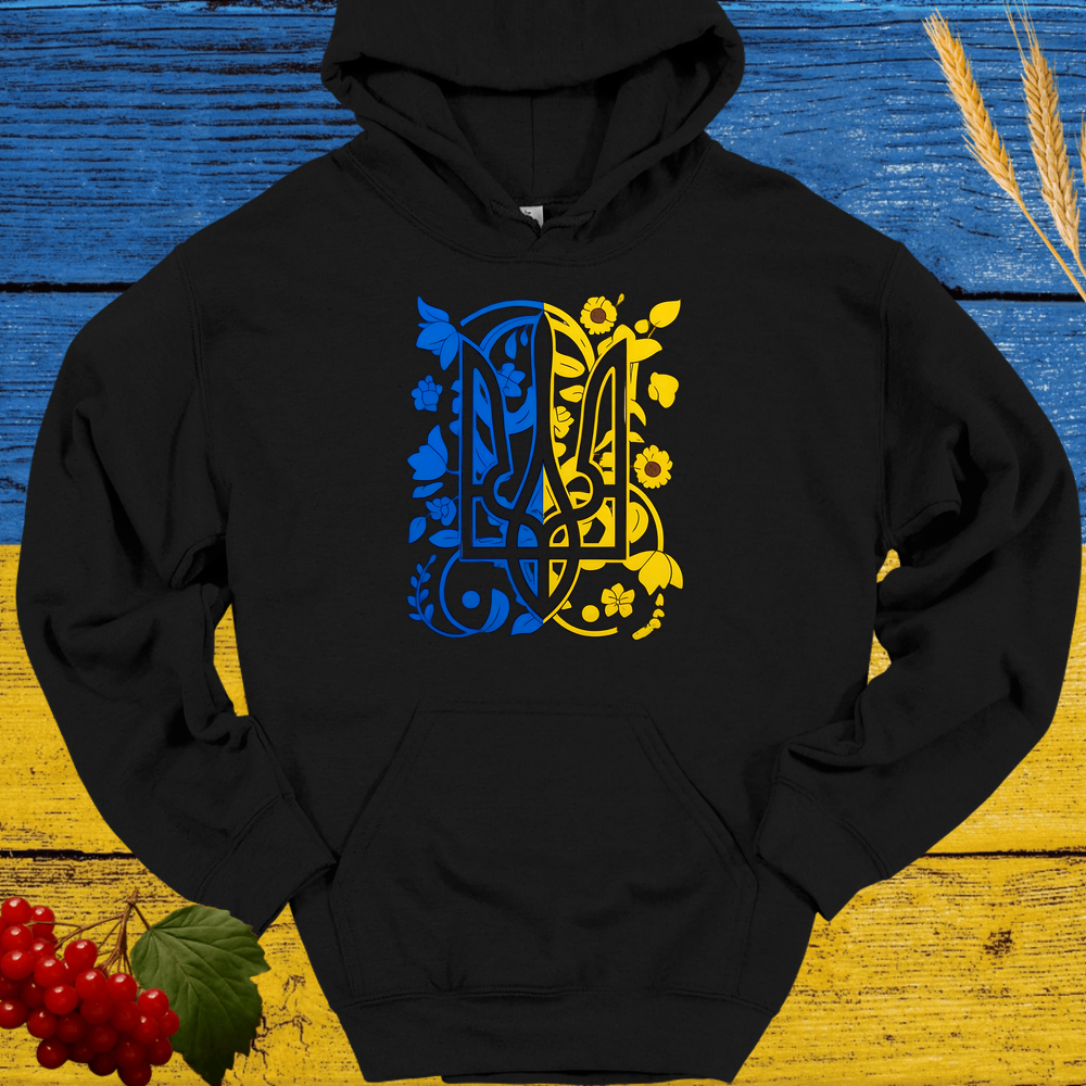 Floral Tryzub: Blossom of Ukraine Hoodie