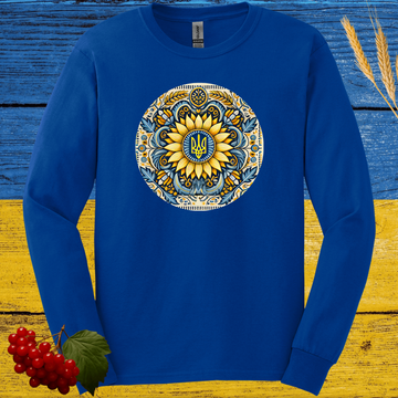 Tryzub on the Sunflower Long Sleeve Tee